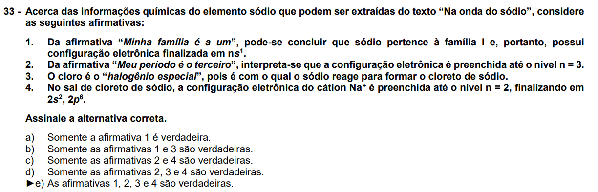 Questão do vestibular da UFPR mencionando configurações eletrônicas em subníveis.